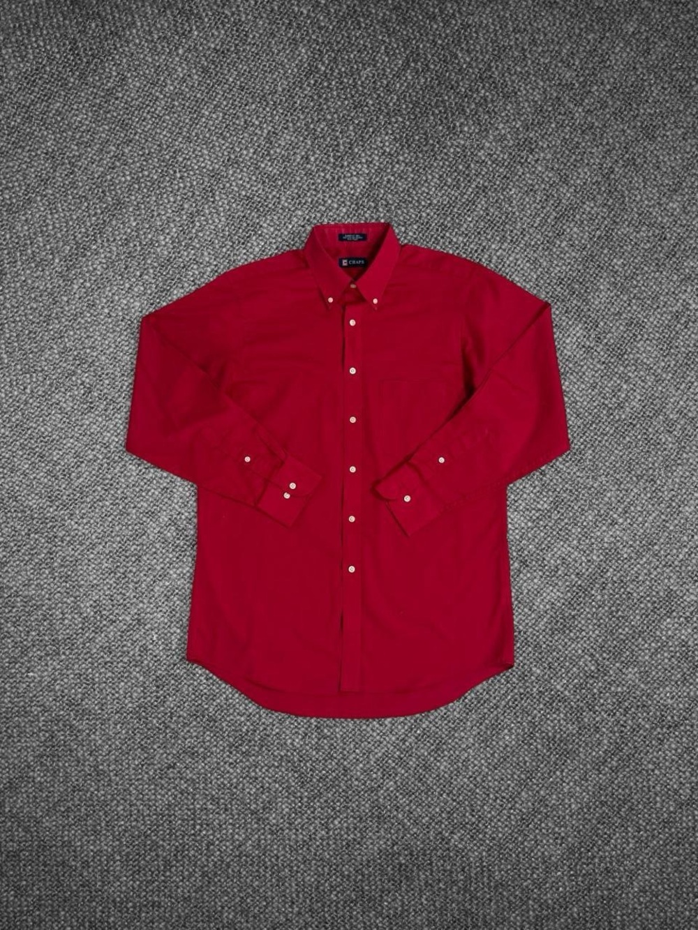 Chaps Men's Button-Down Dress Shirt - Red